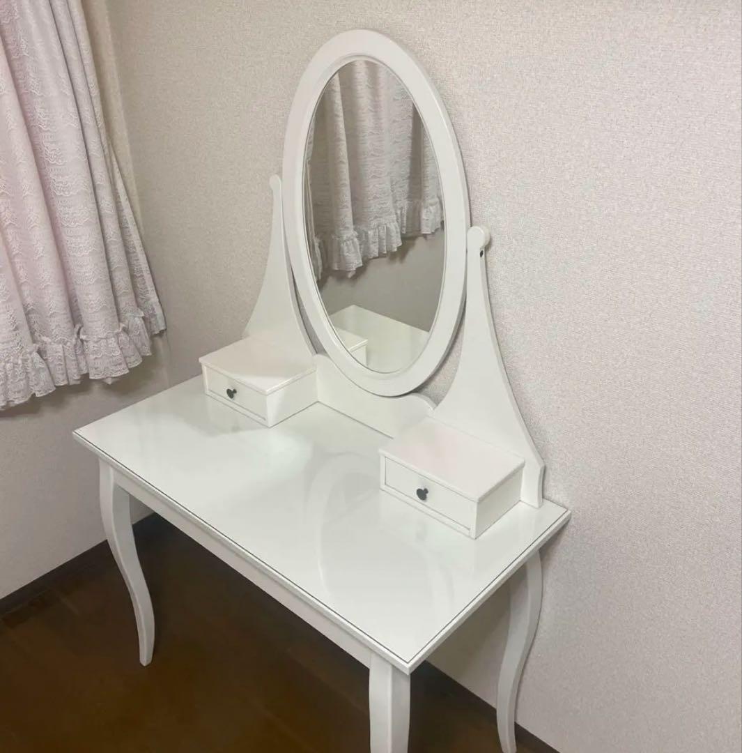 『たのメル便』ヘムネス　 IKEA ドレッサー　ミラー付き　ホワイト　鏡台