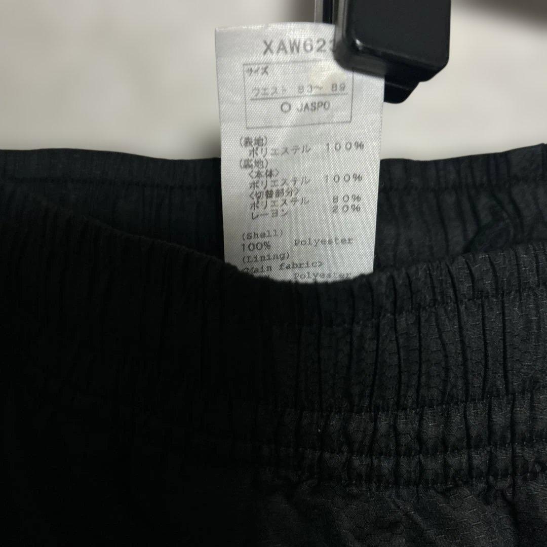 asicsウインドブレーカー セットアップ（上下）XL（O） 黒×金 軽量・保温