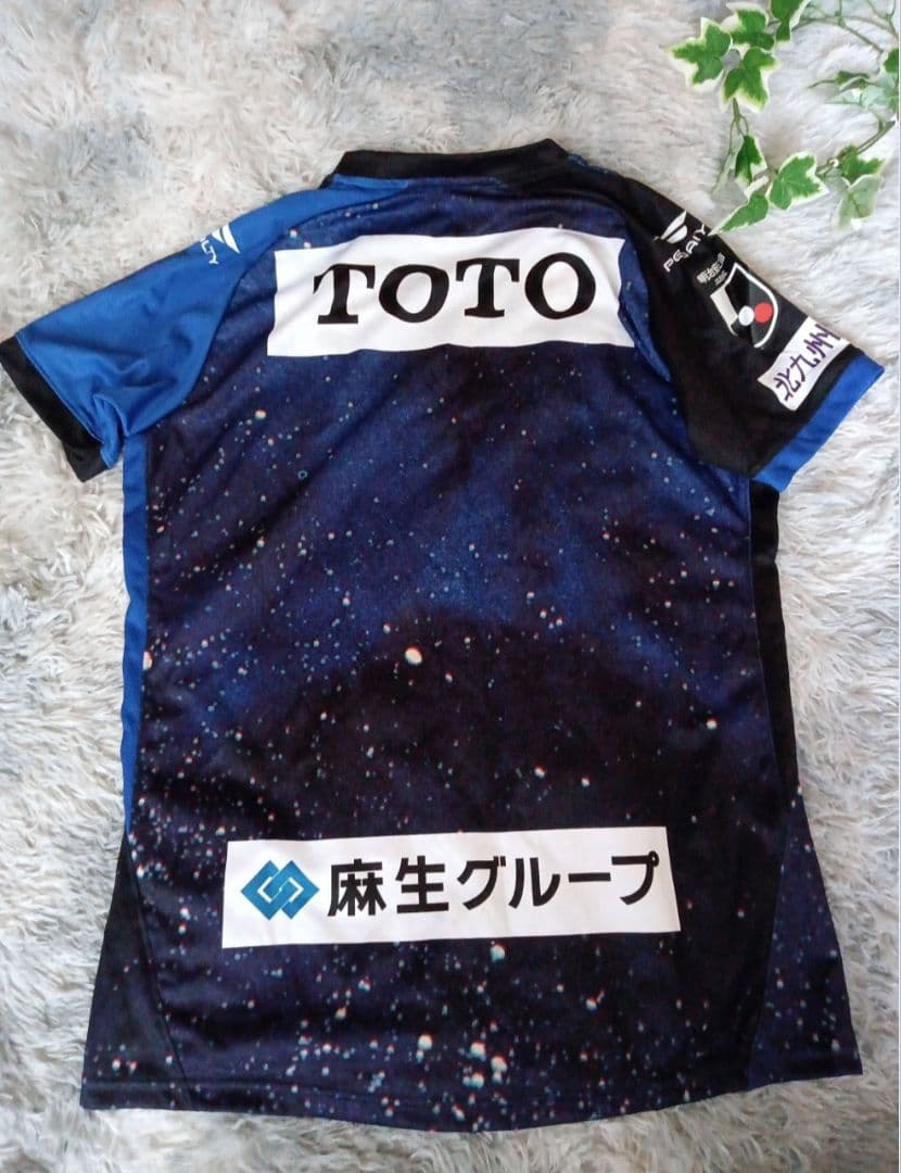 Tシャツ 北九州 ナフコ 安川電機 ブルー サッカー ウェア シャツ M
