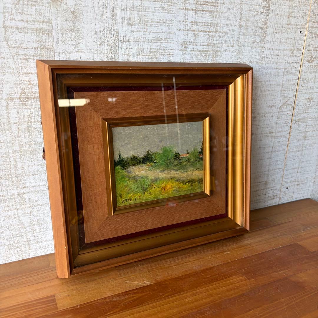 【アンティーク】額装 額縁 絵画 油彩画 風景画 オブジェ 飾り物 美術品
