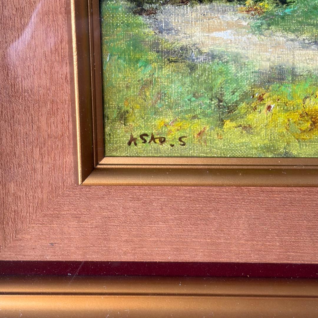 【アンティーク】額装 額縁 絵画 油彩画 風景画 オブジェ 飾り物 美術品