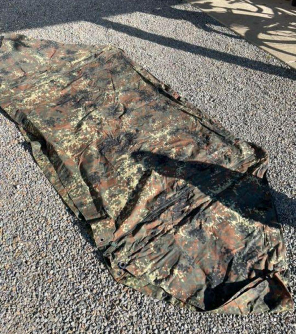 片面ファスナー加工　ドイツ軍　軍幕　パップテント　ヴィンテージ