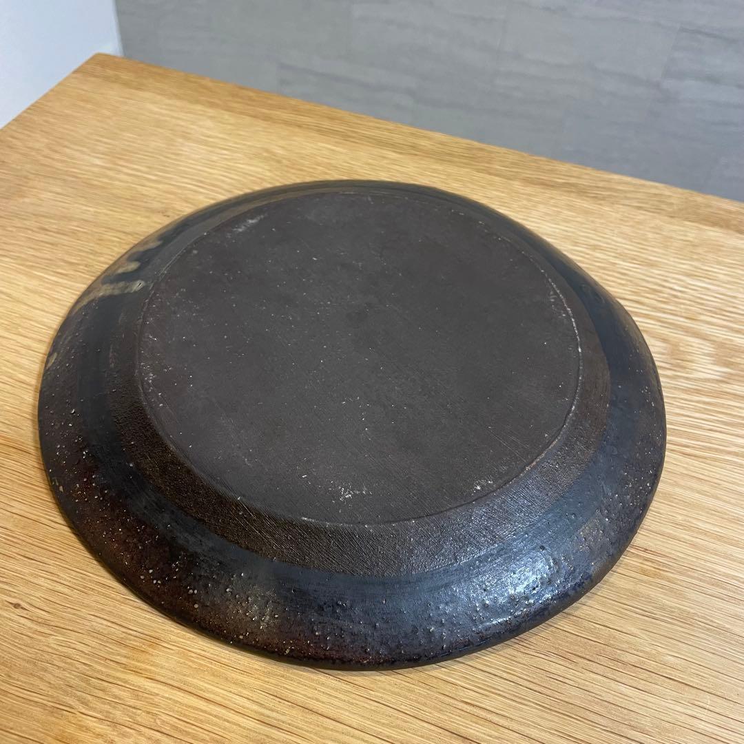 【市岡 泰】しずく皿　Lサイズ　約22cm 作家のうつわ　美品　白&黄