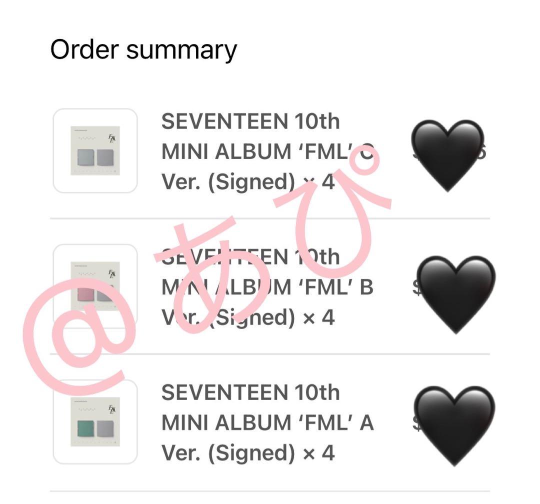 SEVENTEEN セブチ ジュン　直筆サイン　FML ②