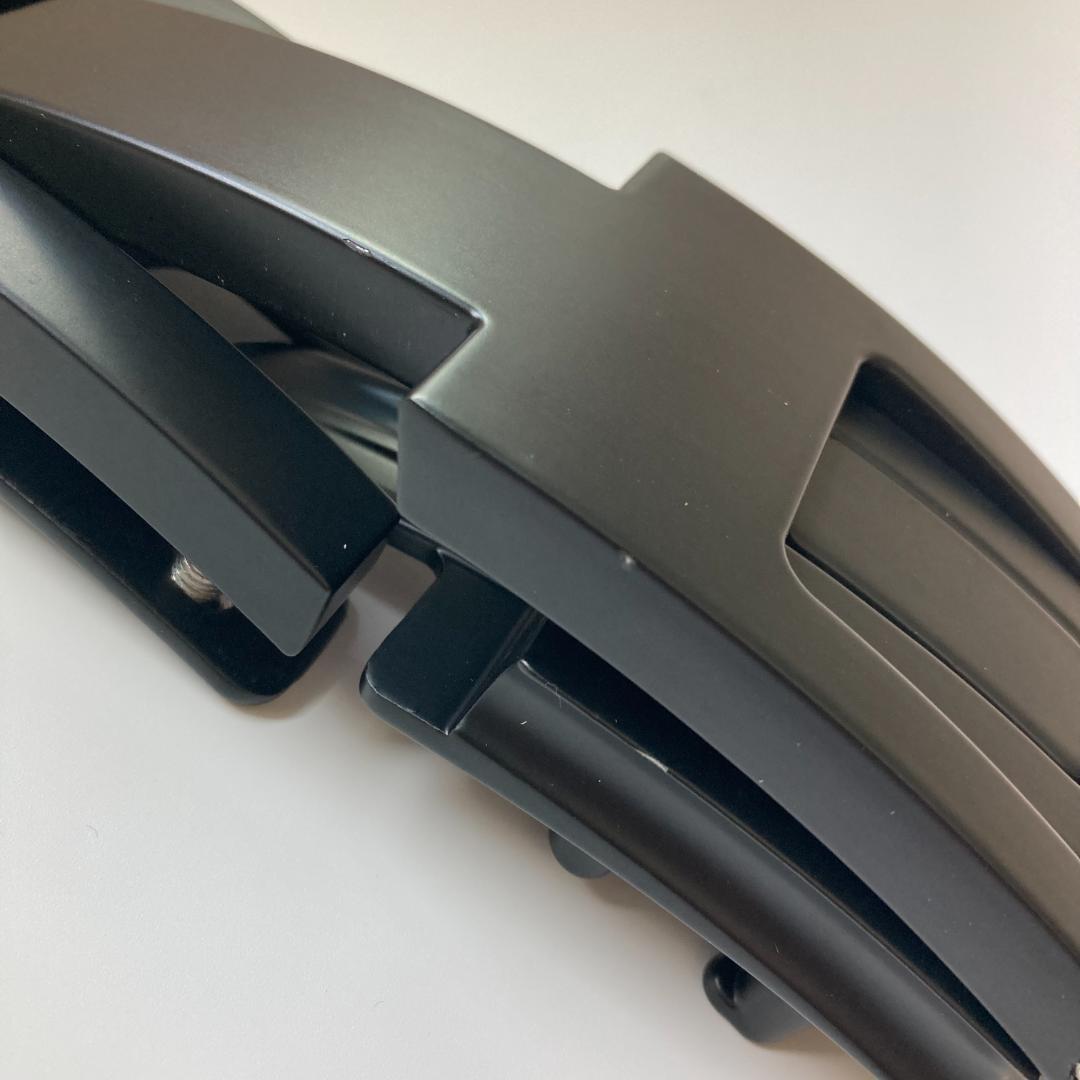 訳アリ パワーベルト レバーアクション 本革 ワンタッチ可変式 茶×黒バックル
