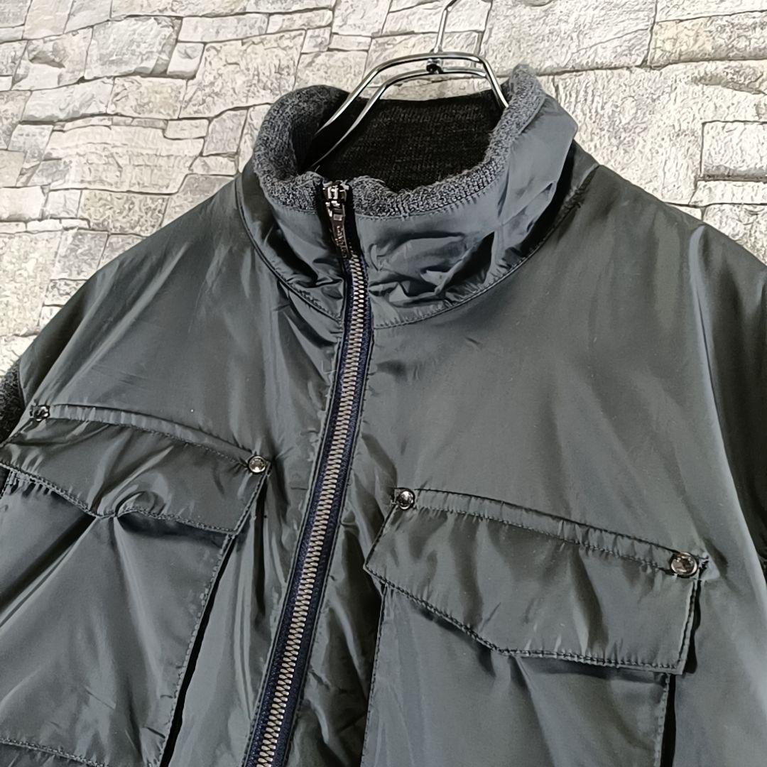 希少✨カルバンクライン ゴルフ ナイロン×ニットギミックドッキングJKT XL