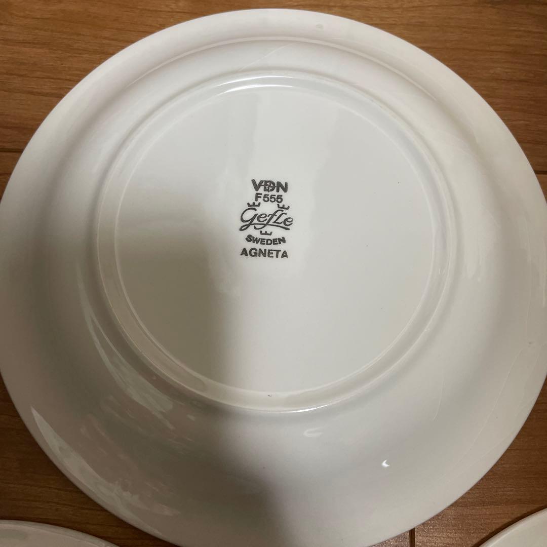 美品　Gefle/ゲフレ　アグネッタ　プレート19㎝ ウプサラエクビー 3枚