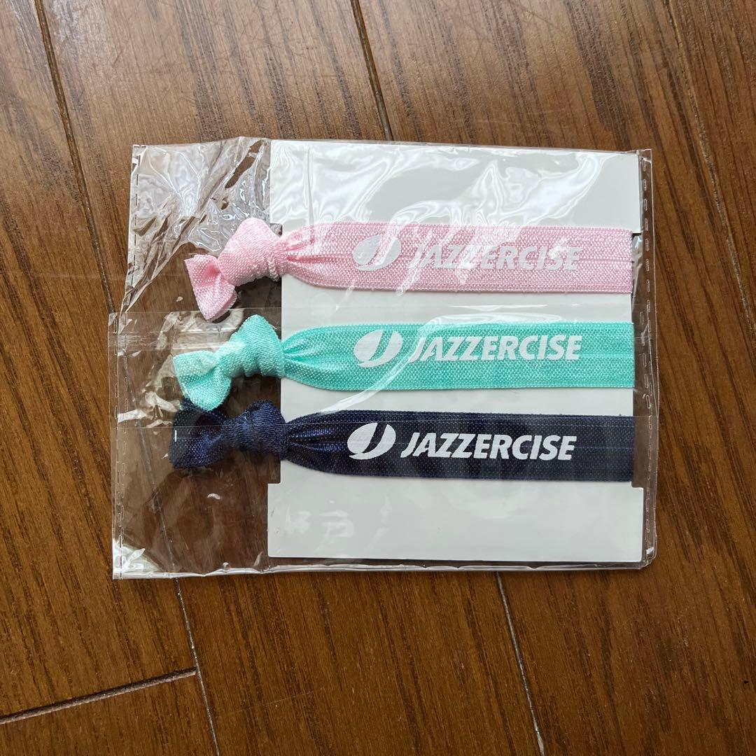 JAZZERCIZE ロゴ入り ダークネイビーレギンス　ヘアゴムセット