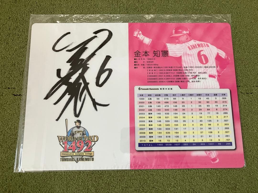 元阪神タイガース 金本知憲氏 1492試合連続フルイニング出場記念 9点セット