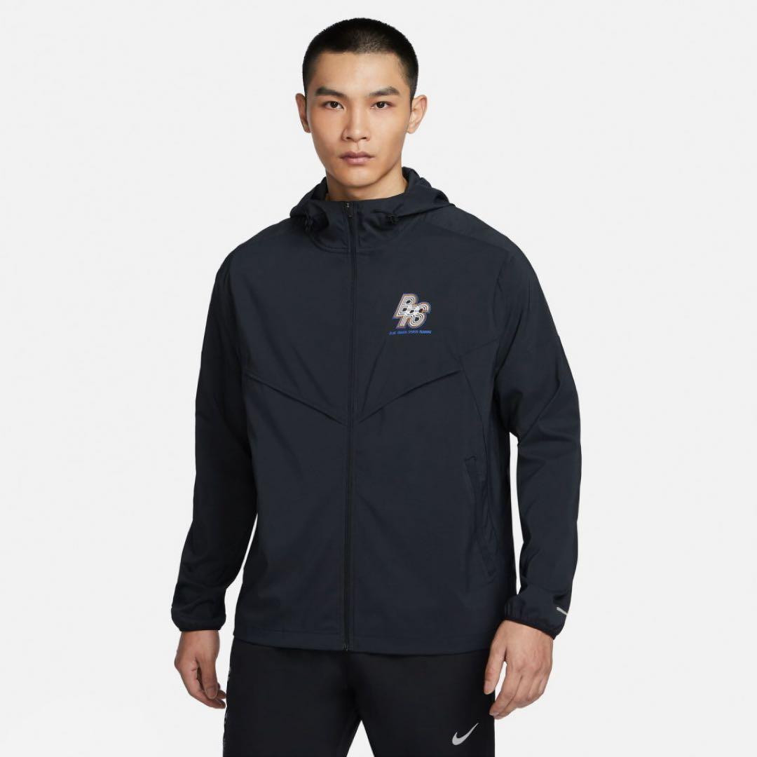 2XL 新品 ナイキ ウインドランナー ランニングジャケット レペル 黒