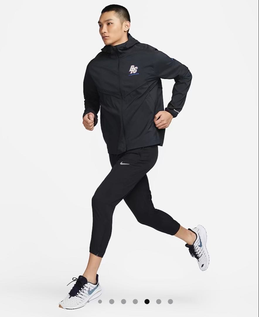2XL 新品 ナイキ ウインドランナー ランニングジャケット レペル 黒