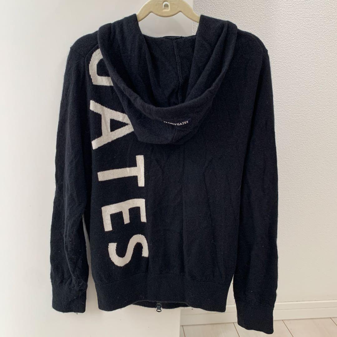 パーリーゲイツ　カシミヤ100%フーディージップカットソー