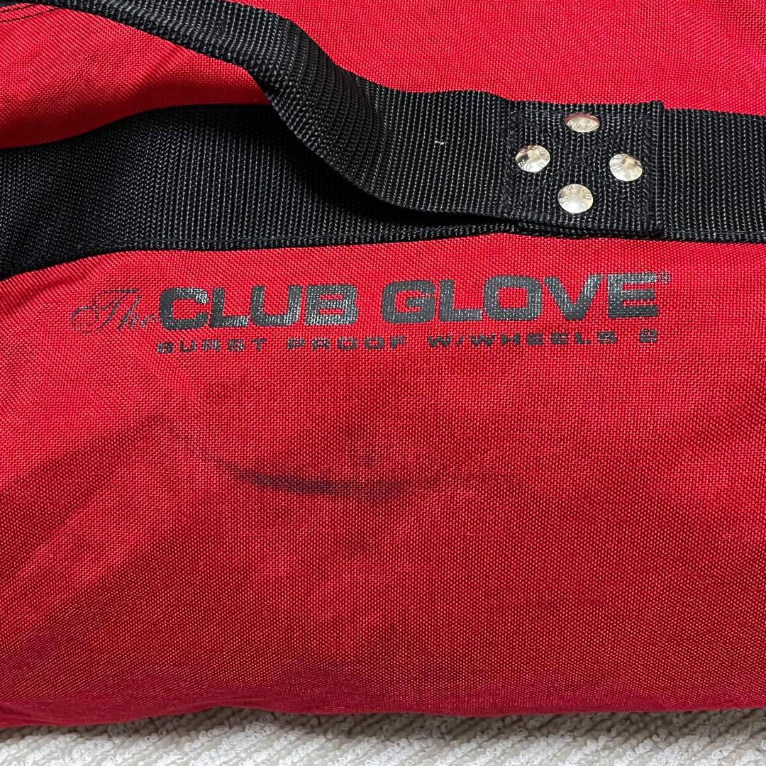 The CLUB GLOVE ゴルフ トラベルカバー レッド キャスター付き