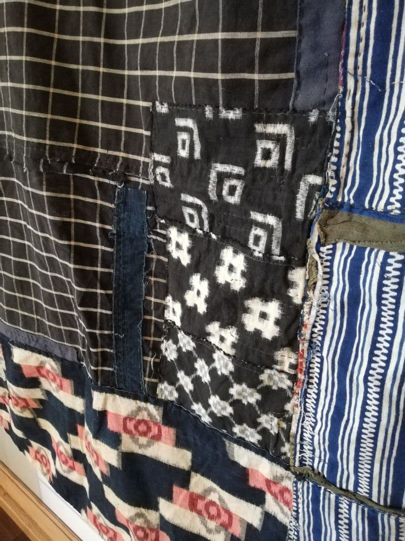 大判8幅　襤褸の布団袋　ボロ　つぎはぎ　japan vintage boro