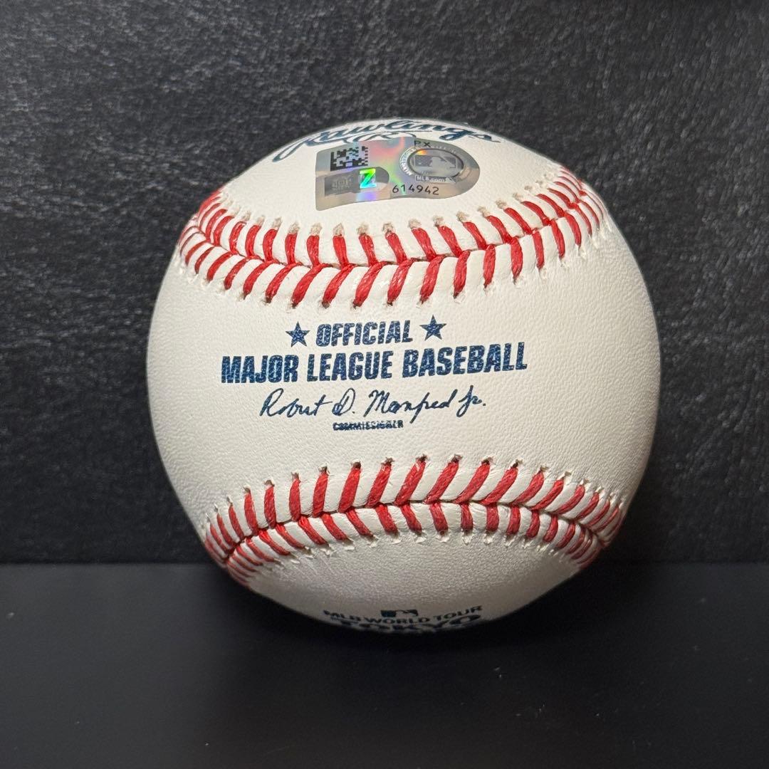 山本由伸 直筆サイン ボール MLB Fanatics ホログラム 東京シリーズ