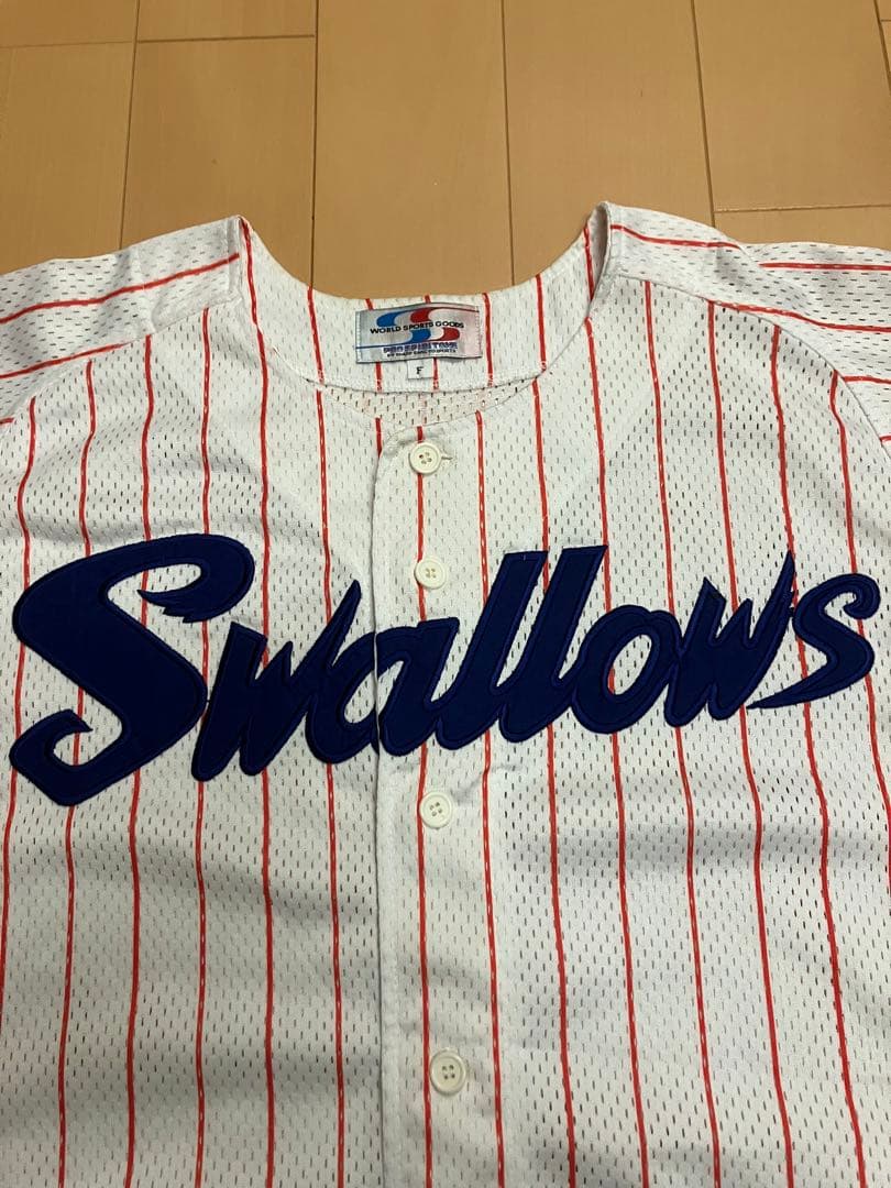 東京ヤクルトスワローズ　シャープ産業　ユニフォーム　当時　ミズノ　復刻　無地