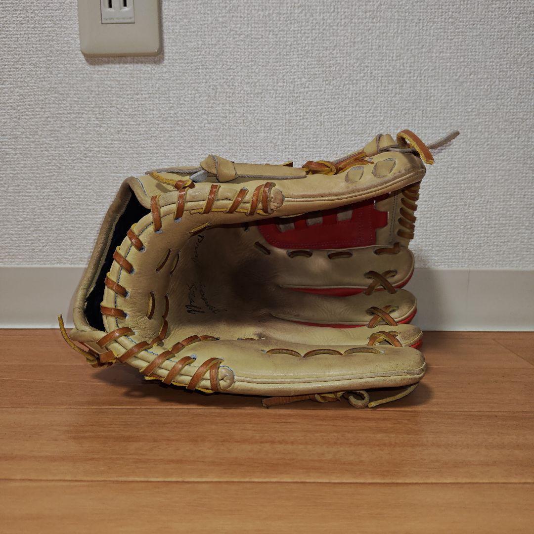 最終価格 ミヤマ 硬式軟式兼用 内野手用 オリジナル グローブ 湯もみ型付加工済