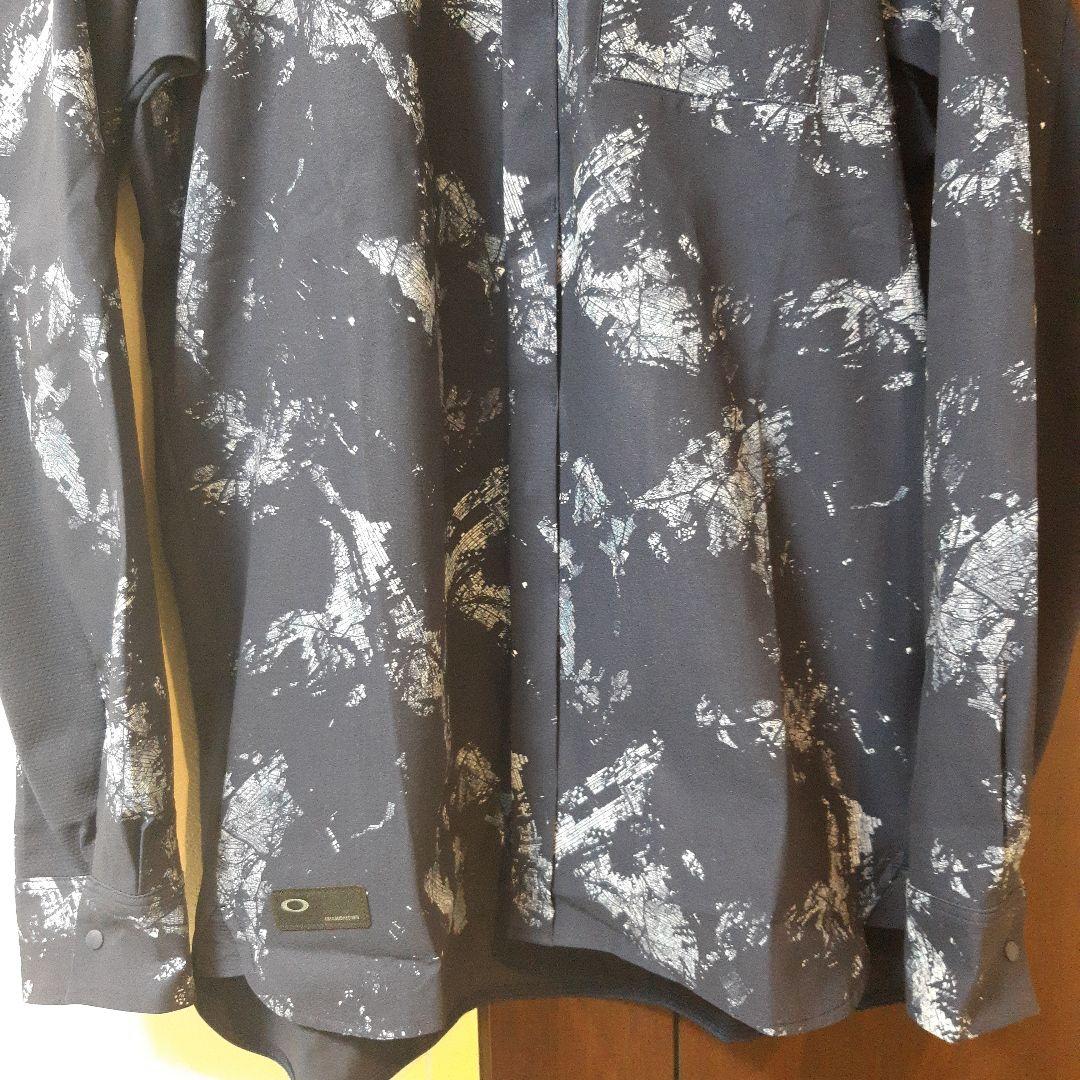 新品　オークリーゴルフ　メンズ　4WAYストレッチシャツ　スカルシリーズ　L