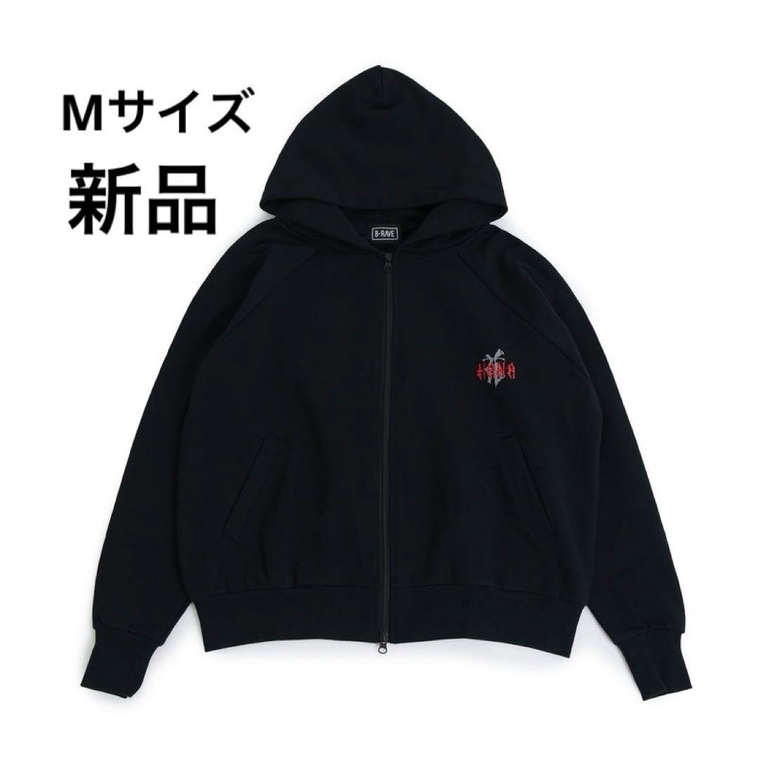 新品　HANA ロゴパーカー　Mサイズ ブラック 黒 フーディー グッズ