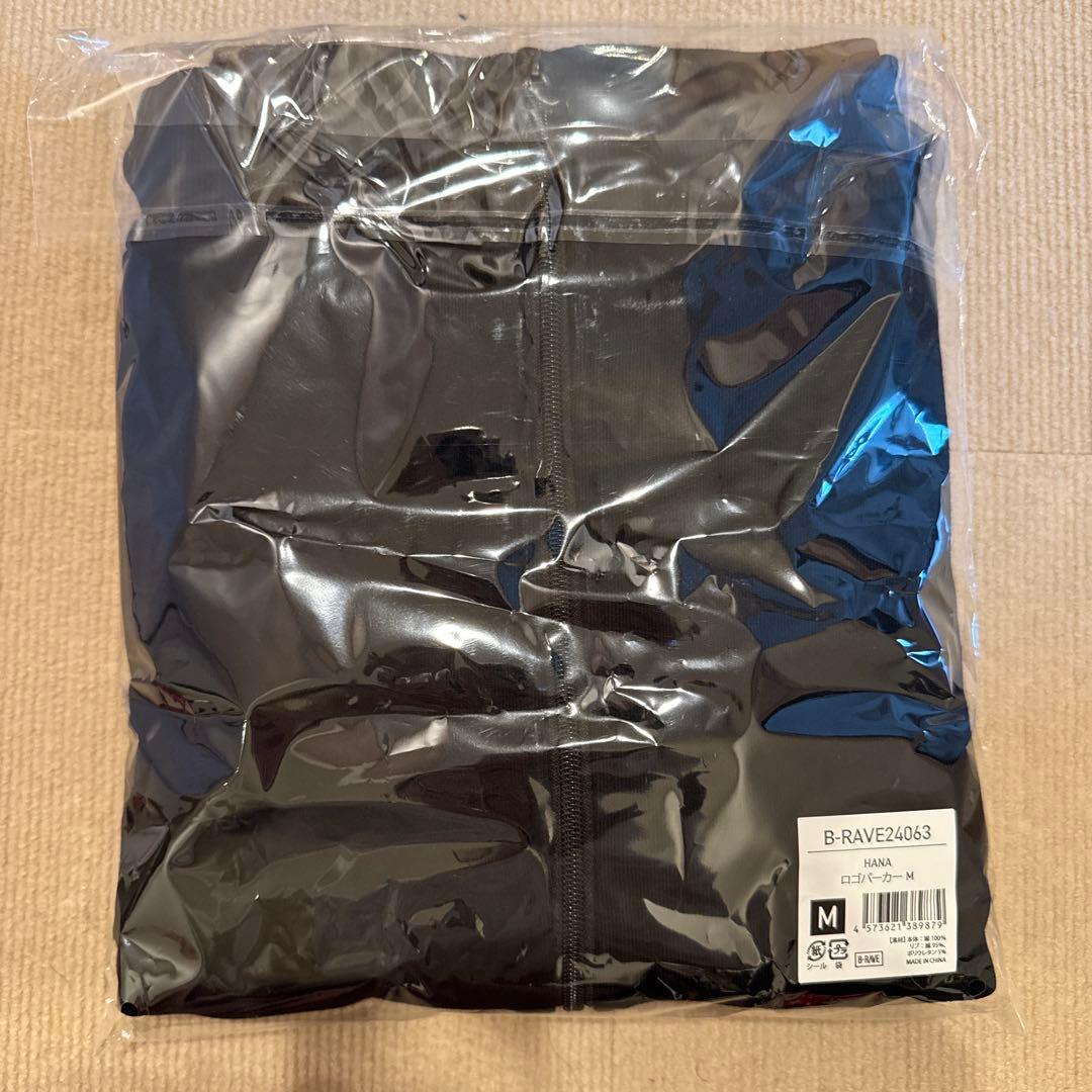 新品　HANA ロゴパーカー　Mサイズ ブラック 黒 フーディー グッズ