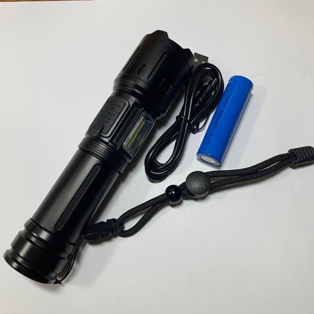 懐中電灯 強力 軍用 最強 ハンディライト Type-C USB充電式 LED