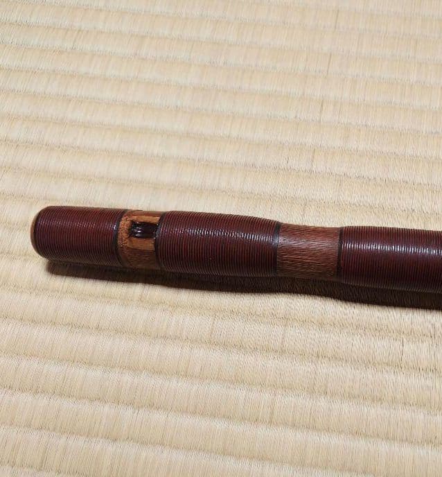 25日まで値下げします。★龍笛（朱色・籐巻・煤竹）