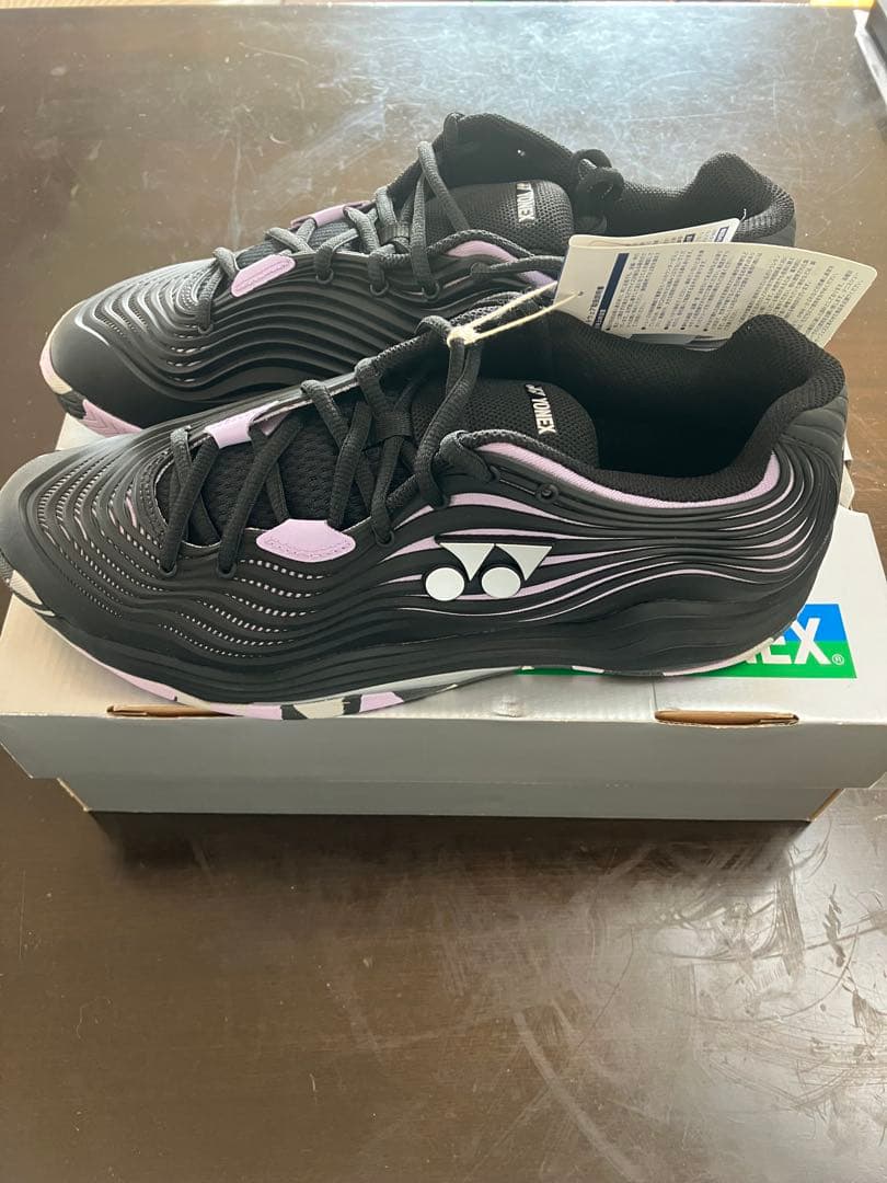 YONEX テニスシューズ ブラック/パープル