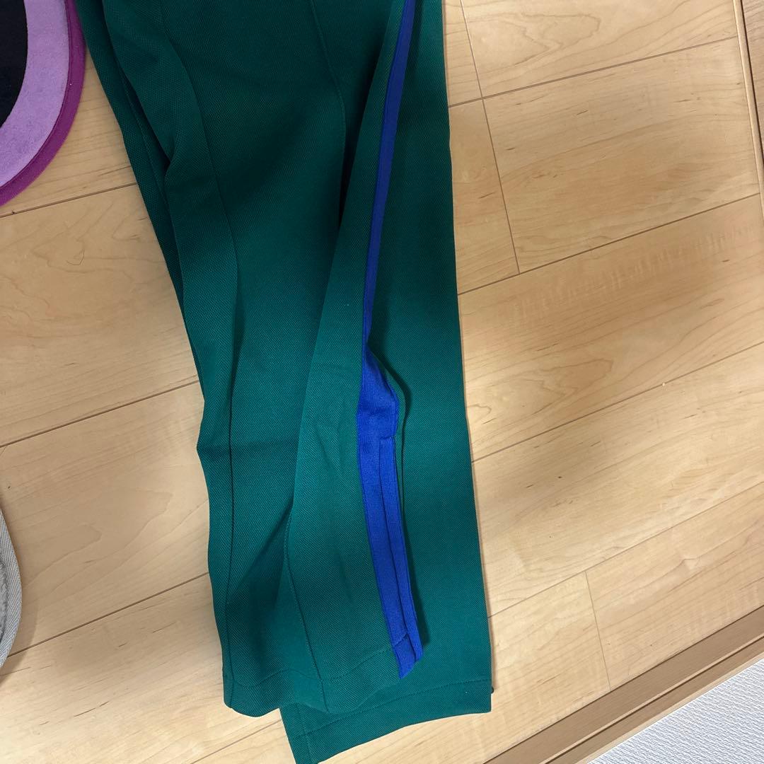 Lacoste トラックパンツ 緑青ストライプ