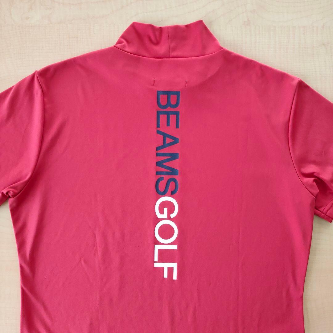 BEAMS GOLF半袖モックネックシャツM赤とピンク2点セット吸汗速乾