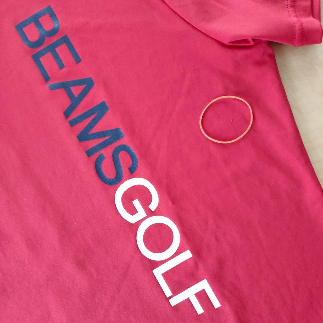 BEAMS GOLF半袖モックネックシャツM赤とピンク2点セット吸汗速乾