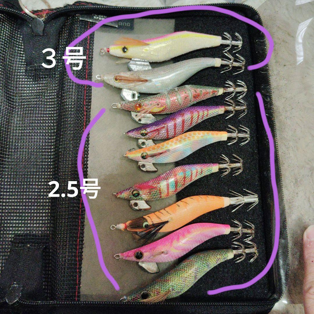 エギ３３本未使用と中古品＆セフィア収納ケース付き