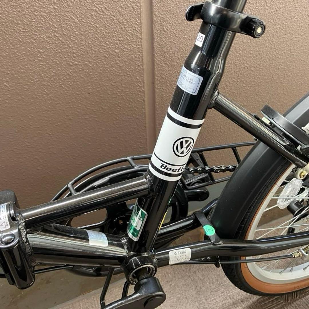 【美品】奈良〜関西圏引き渡し　20インチ フォルクスワーゲン折り畳み自転車　黒色