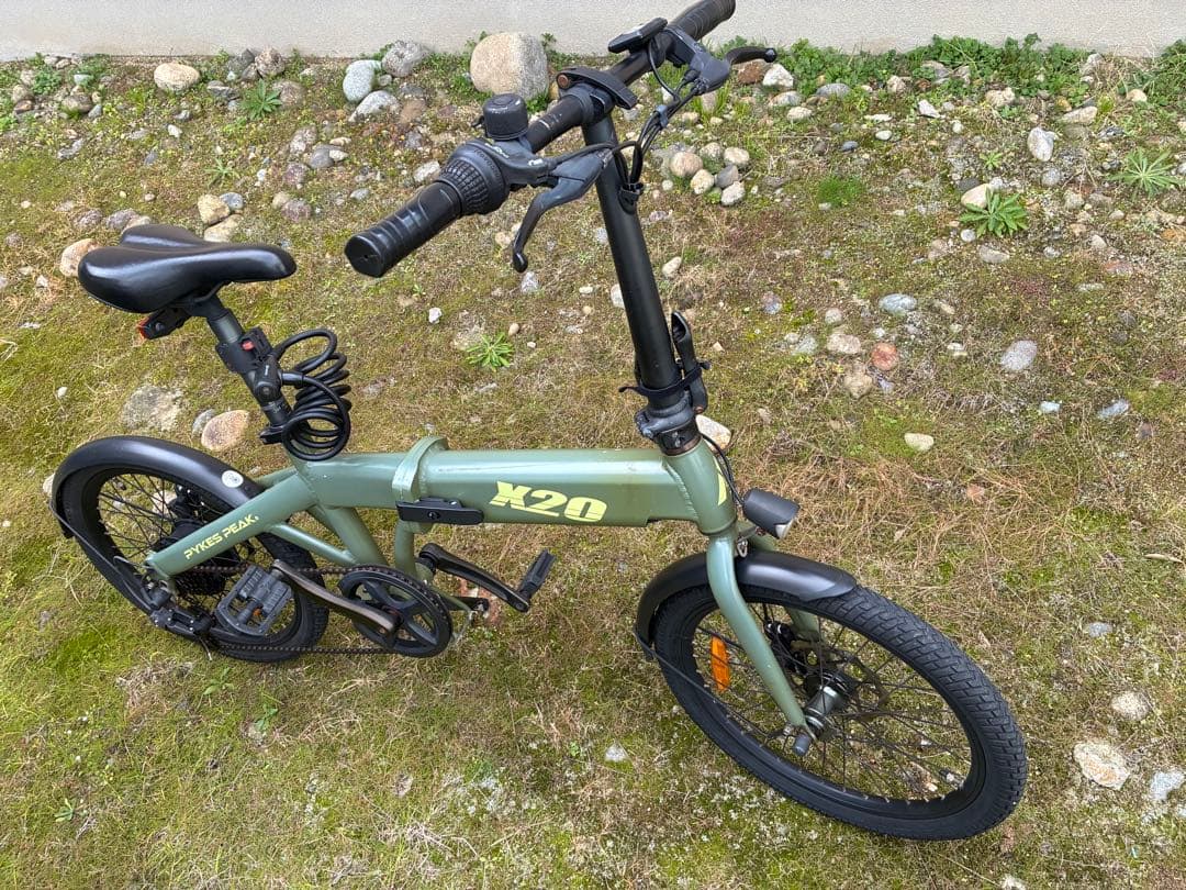PYKES X20 電動アシスト自転車 オリーブグリーン