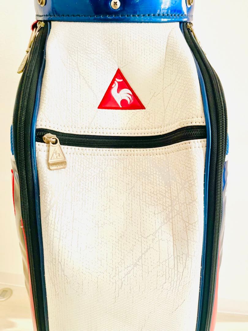 le coq sportif キャディバッグ ホワイト/レッド/ブルー
