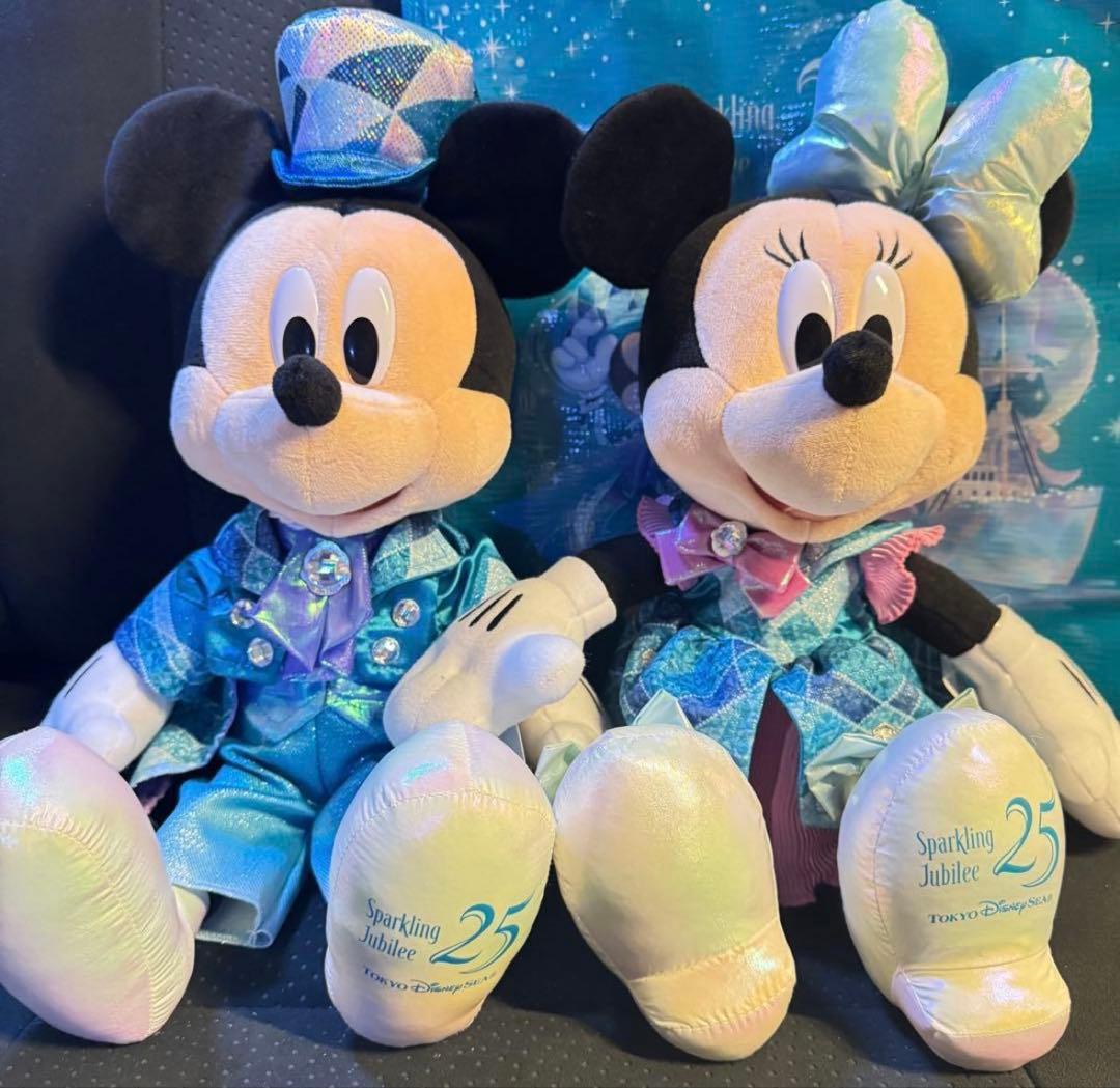 東京ディズニーシー 25周年 ミッキー、ミニースパークリングジュビリーぬいぐるみ