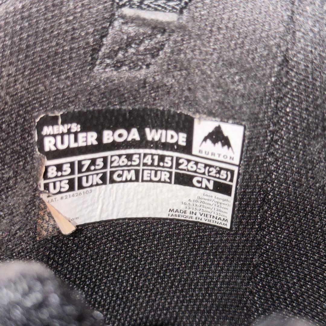 BURTON ルーラー BOAワイド スノーボードブーツ 26.5cm ネイビー
