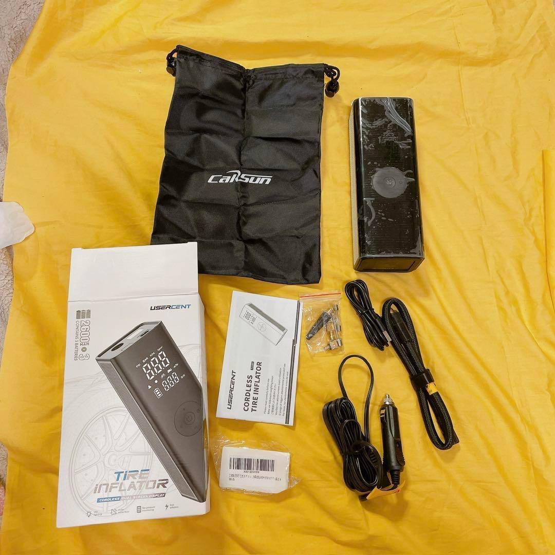 ✨新品未使用✨多機能 車用インフレータブルポンプ、ポータブル電動エアポンプ