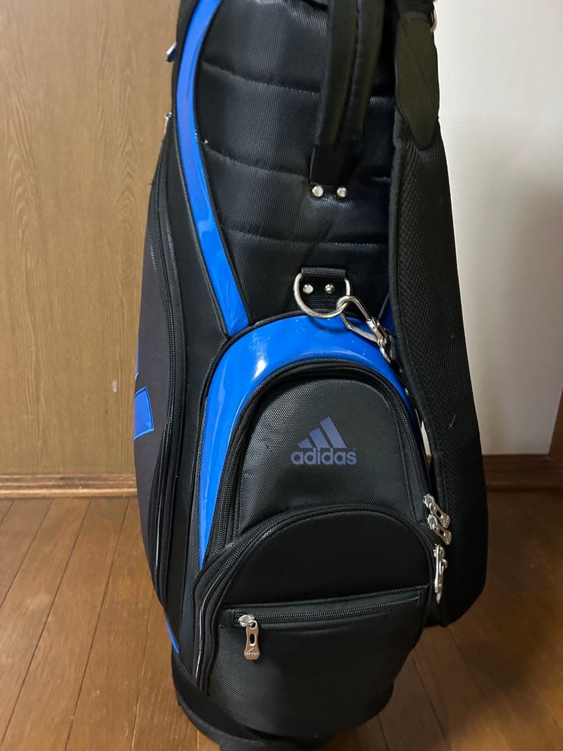 adidas ゴルフキャディバッグ 黒/青サイズ9.5