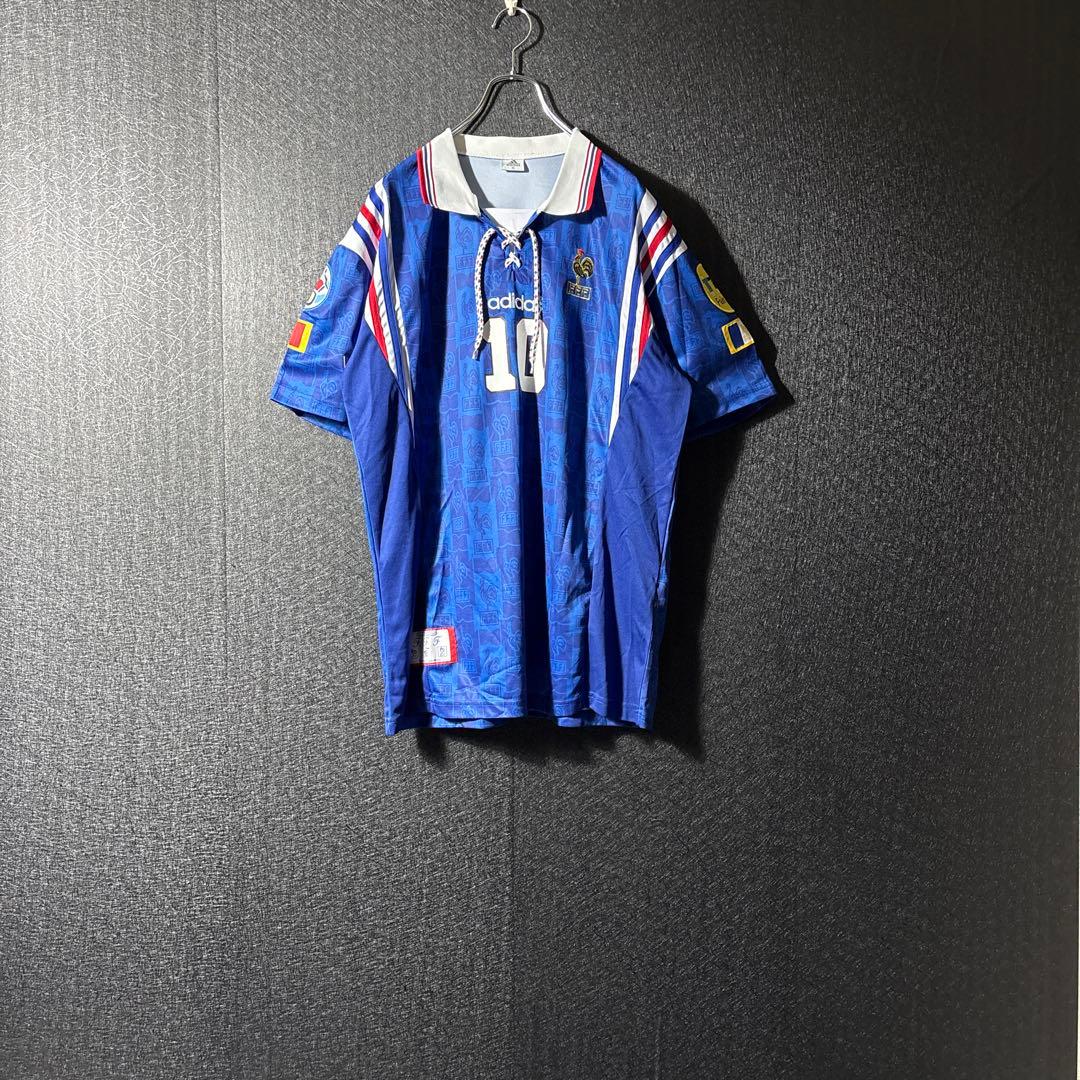 【★ジダン】 古着 adidas フランス代表 サッカー レトロ ユニフォーム