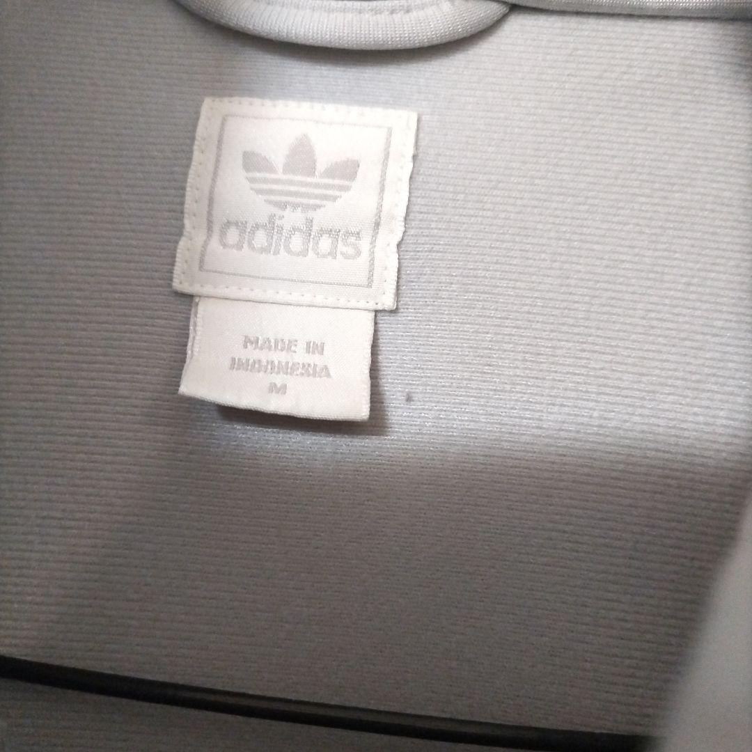 adidas グレー オレンジ ジャージジャケット M
