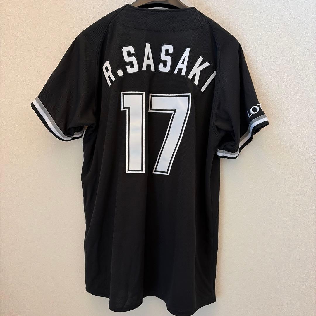R. SASAKI 17番 ユニフォーム 黒　佐々木朗希　M