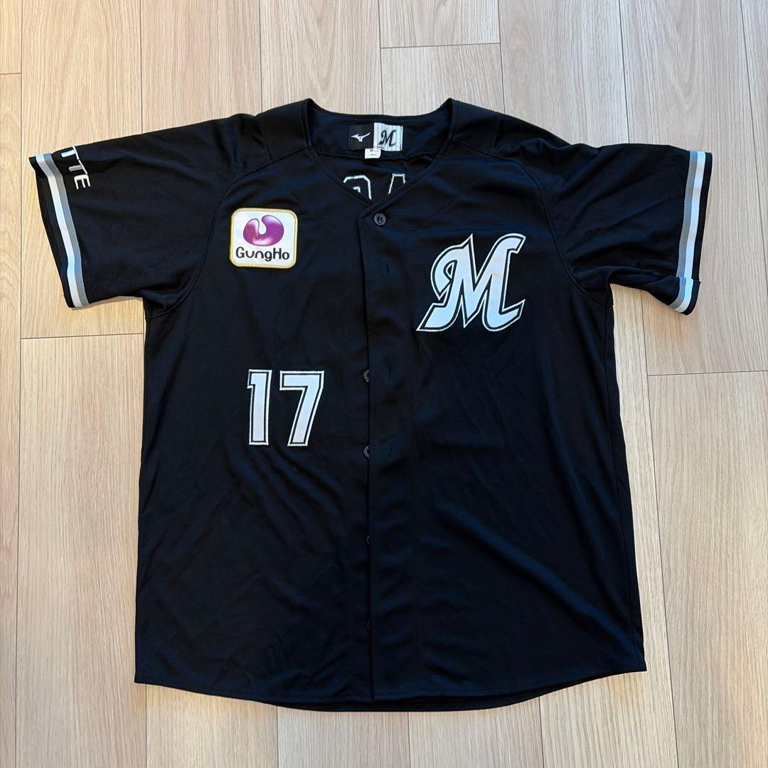 R. SASAKI 17番 ユニフォーム 黒　佐々木朗希　M