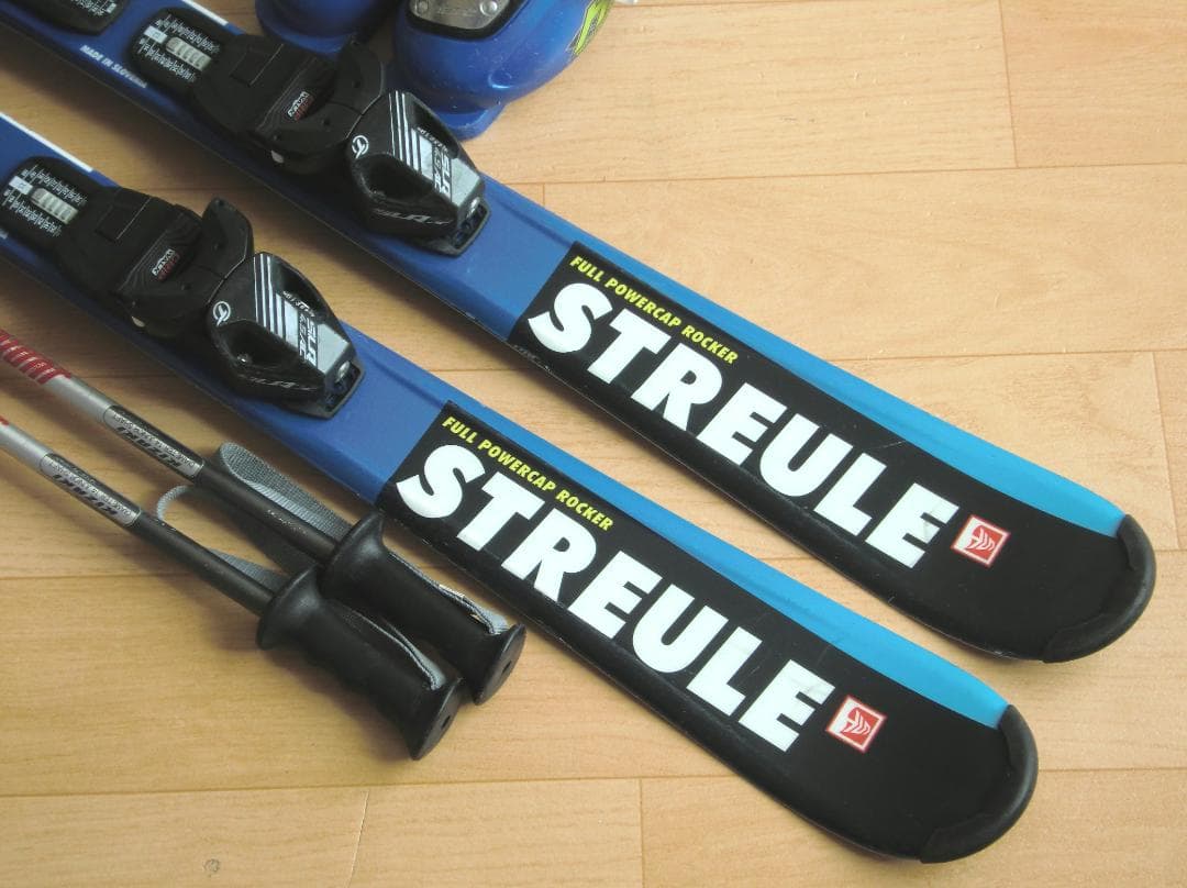 ■■送料無料■STREULE■子供用スキーセット■板110靴21■WAX済■■