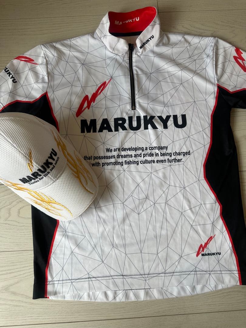 マルキユー(MARUKYU) ジップアップシャツ02 半袖M キャップとセット