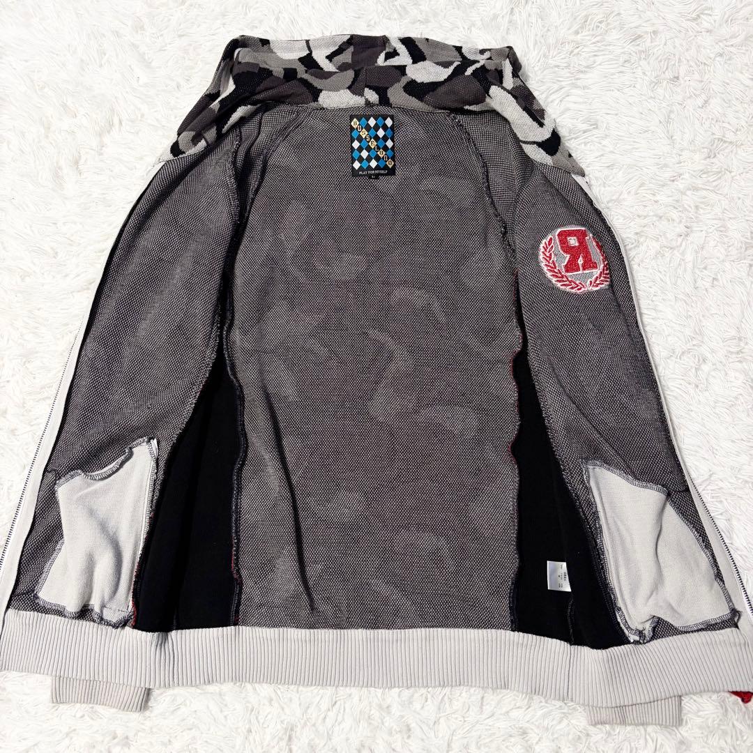 【美品】ラッセルノ カモフラ ニットジップパーカー メンズ L サイズ