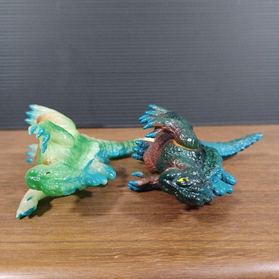 当時物　特撮大百科　ブルマァク伝説シリーズ　ゴジラ＆東京タワー付き2体セット