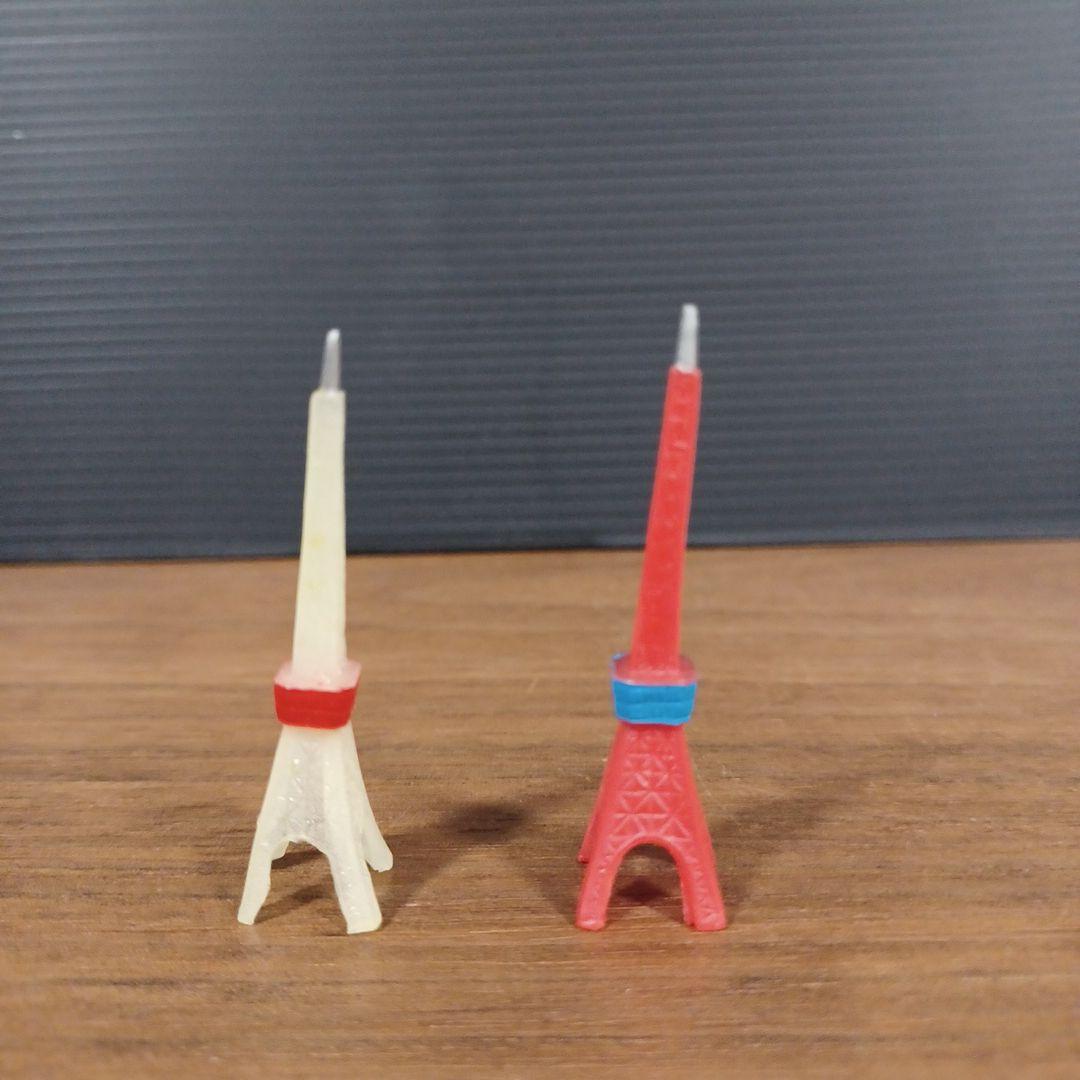 当時物　特撮大百科　ブルマァク伝説シリーズ　ゴジラ＆東京タワー付き2体セット