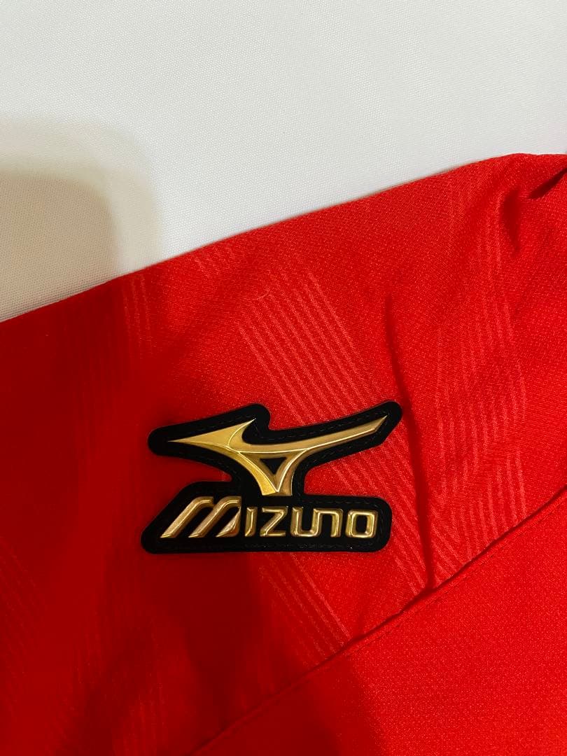 Mizuno レッドジャケット 前面ジッパー付き３点セット