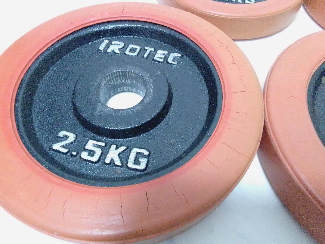 iROTEC ラバー付 ダンベル プレート 約20kg セット アイロテック