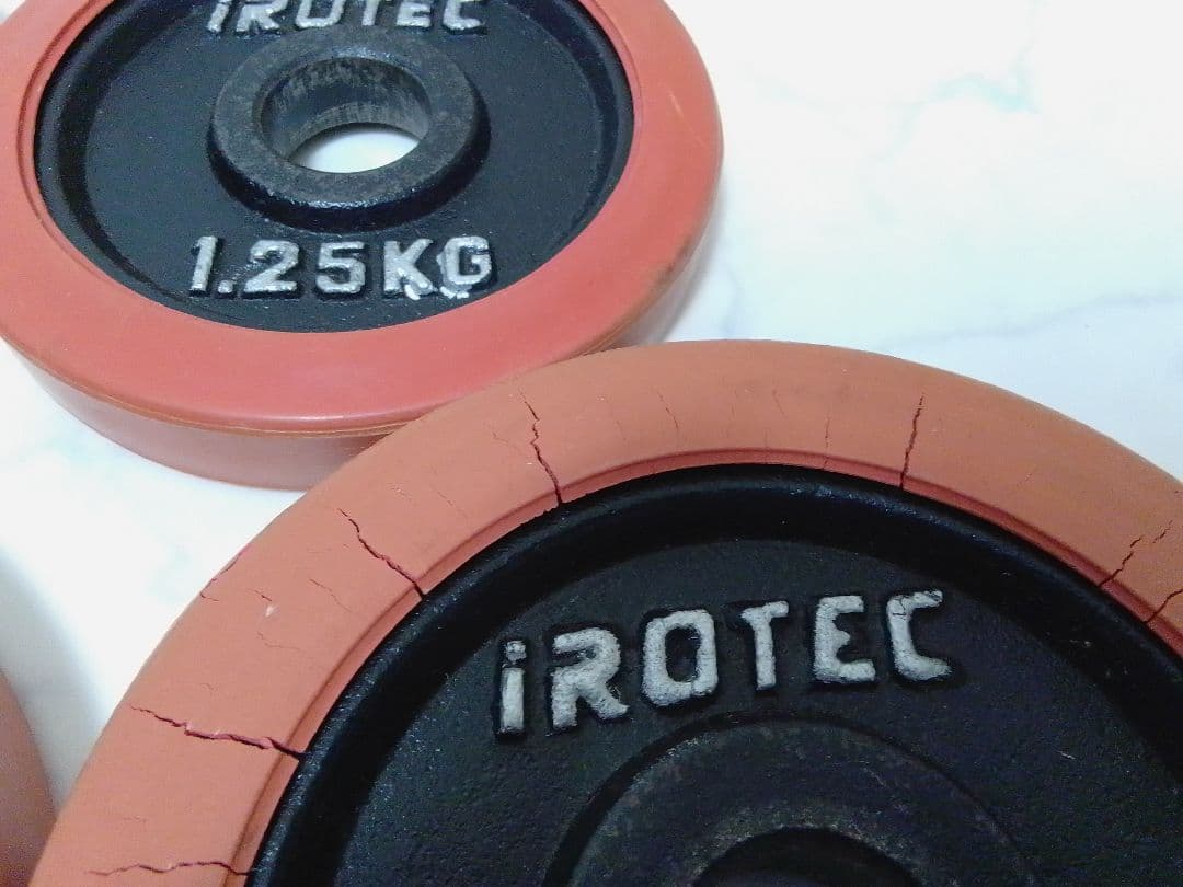 iROTEC ラバー付 ダンベル プレート 約20kg セット アイロテック